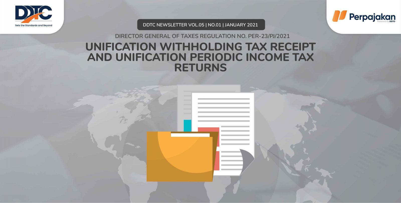 Cover Publikasi Unification Withholding Tax Receipt and Unification Periodic Income Tax Returns