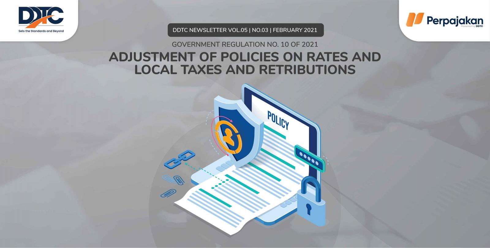 Cover Publikasi Adjustment of Policies on Rates and Local Taxes and Retributions
