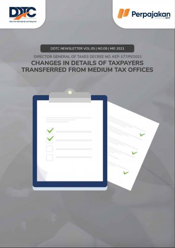 Cover Changes in Details of Taxpayers Transferred from Medium Tax Offices