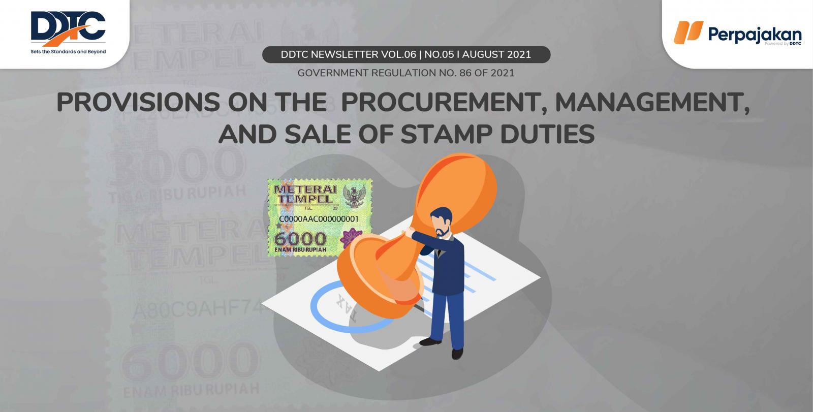 Cover Publikasi Provisions on the Procurement, Management, and Sale of Stamp Duties