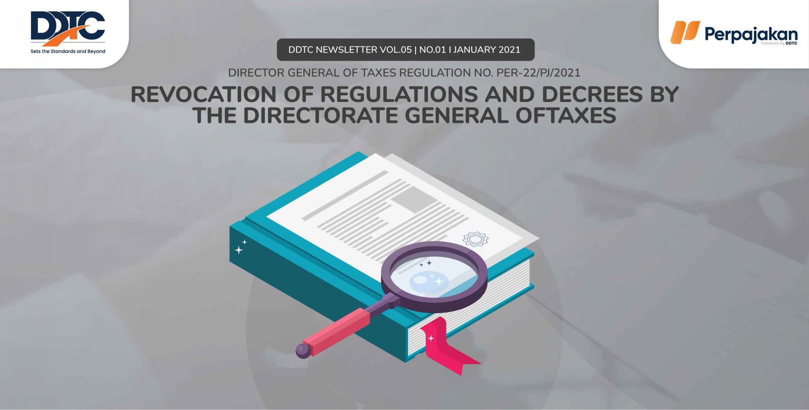 Cover Publikasi Revocation of Regulations and Decrees by the Directorate General of Taxes