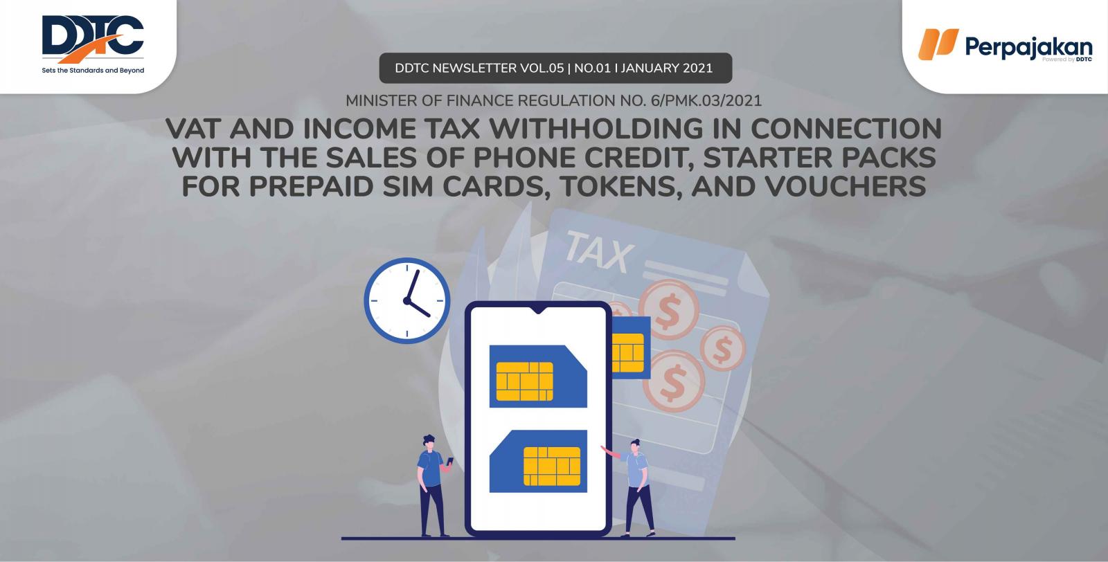 Cover Publikasi VAT and Income Tax Withholding in Connection with the Sales of Phone Credit, Starter Packs for Prepaid SIM Cards, Tokens, and Vouchers